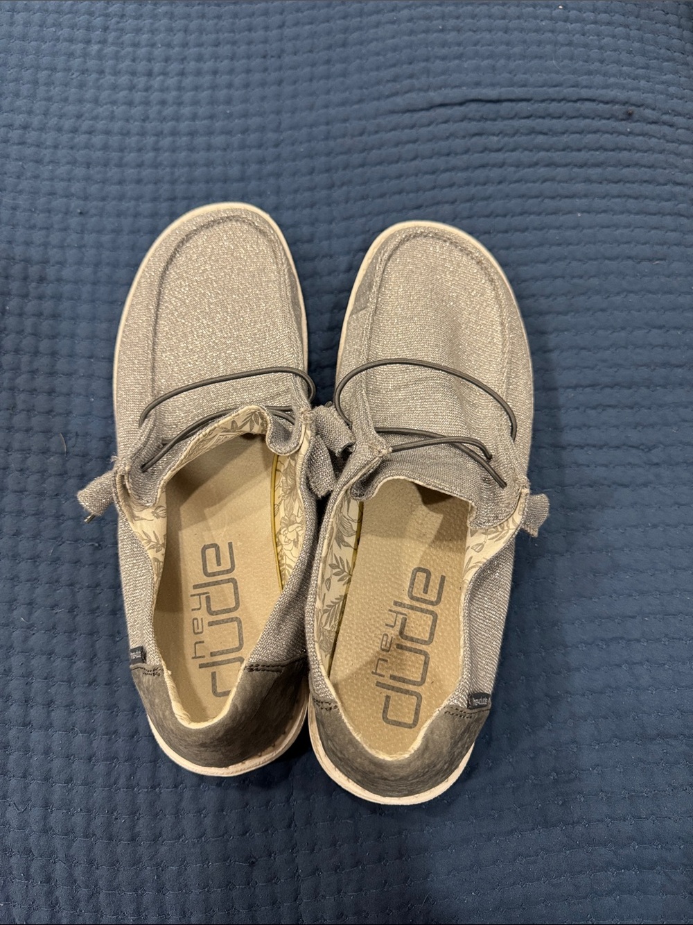 Hey Dude Kids Slip-On Sneakers in Sparkling Silver